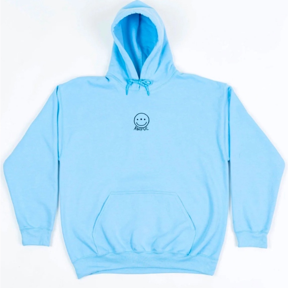 Awful Smiley Blue Hoodie
